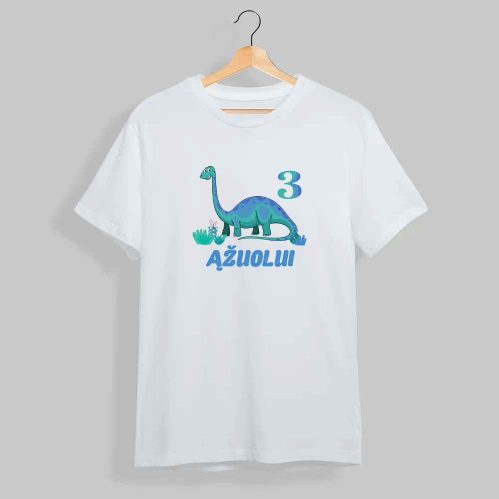 Gimtadienio marškinėliai „Dinozauras“
