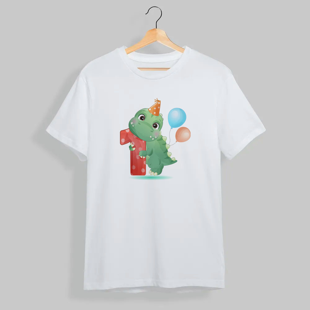 Pirmojo gimtadienio marškinėliai „Dinozauras“
