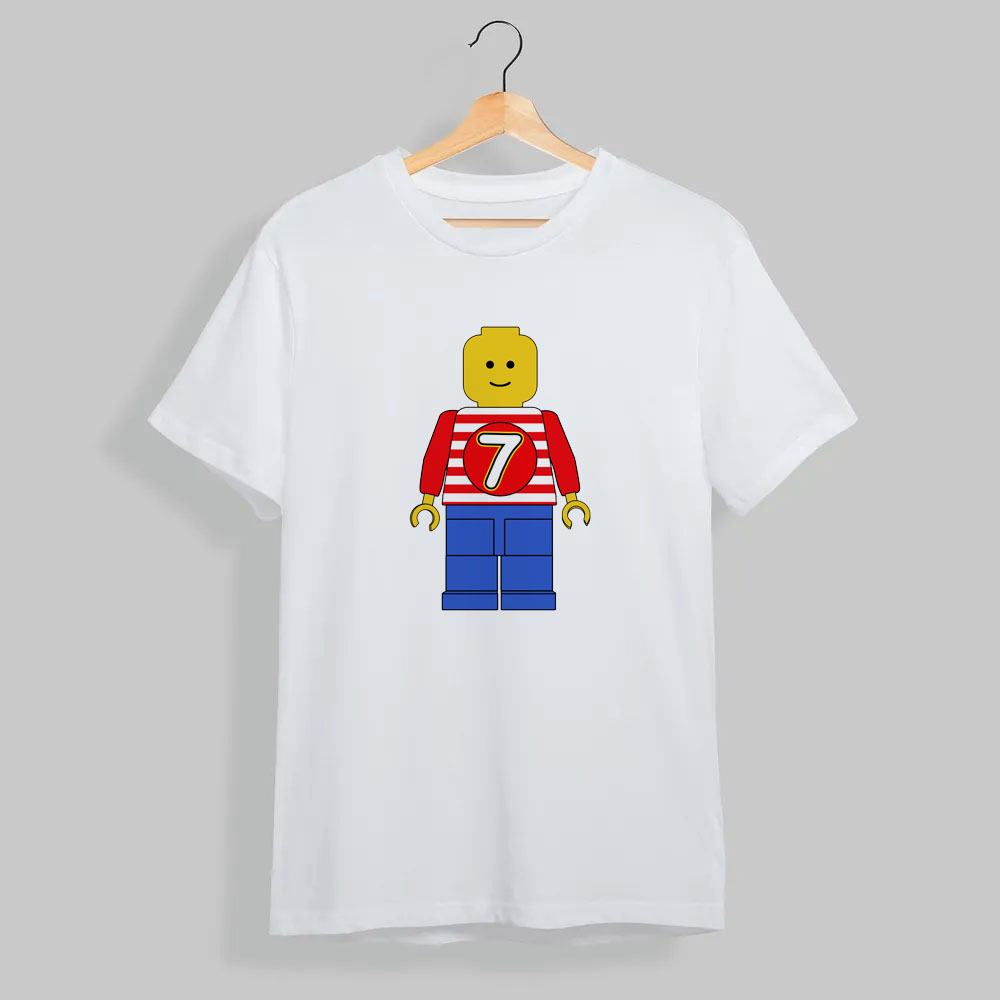 Gimtadienio marškinėliai „Lego žmogeliukas“