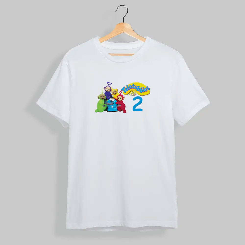 Vaiko gimtadienio marškinėliai „Teletabiai“