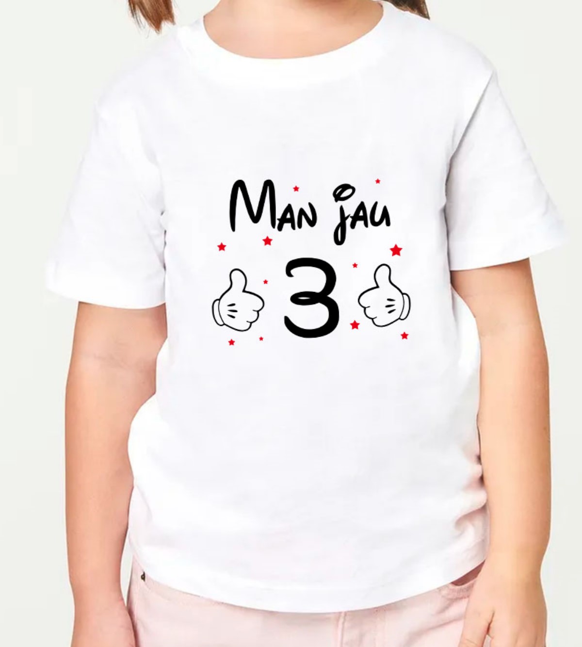 Mergaitės gimtadienio marškinėliai „Man jau“