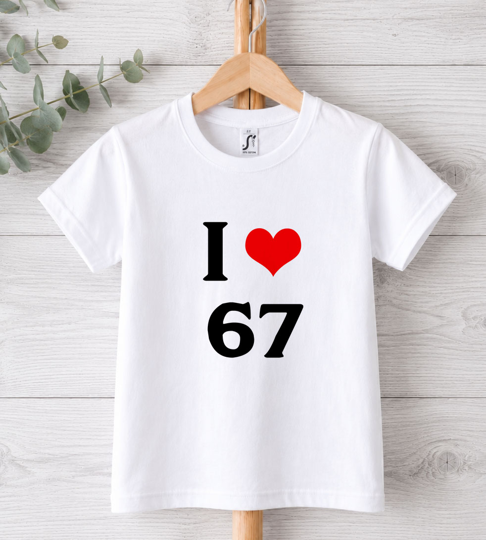Marškinėliai „I love 67”